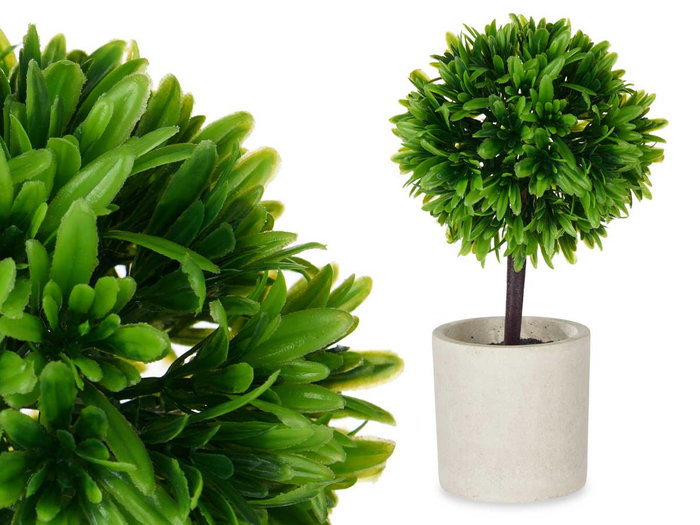 IBERGARDEN Lot de 4 pots en ciment Verde-Gris