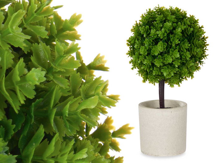 IBERGARDEN Lot de 4 pots en ciment Verde-Gris