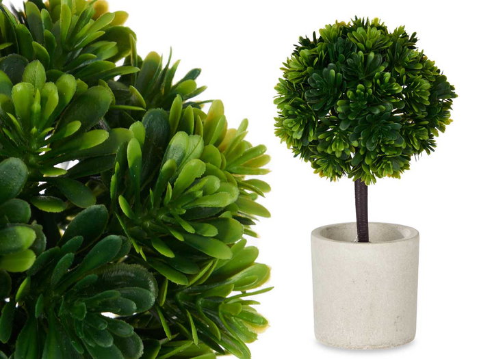 IBERGARDEN Lot de 4 pots en ciment Verde-Gris