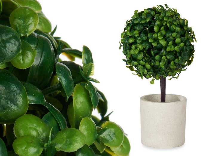 IBERGARDEN Lot de 4 pots en ciment Verde-Gris