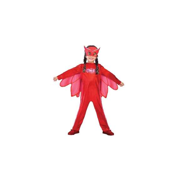 Liragram Déguisement PJ Masks Owlette Rouge Taille 5-6 Ans Liragram Déguisement PJ Masks Owlette Rouge Taille 5-6 Ans