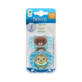 DR. BROWN´S Sucette Prevent Anima Anatomique en Silicone T/2 6-12m (Lot de 2)