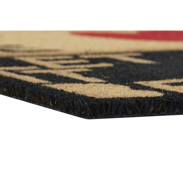 Paillasson DKD Home Decor Rouge Noir Marron Caoutchouc 2 Unités Fibres de coco (60 x 40 x 1,5 cm)