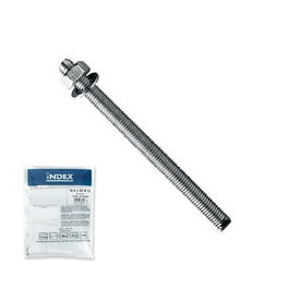 INDEX Lot de 4 boulons filetés pour ancrage chimique M-8 x 110mm
