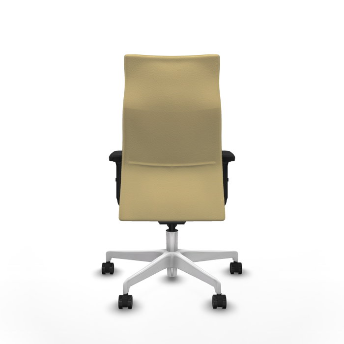Piqueras Y Crespo Fauteuil Albacete en Similicuir Crème avec Mécanisme Synchrone et Accoudoirs 2D Piqueras Y Crespo Fauteuil Albacete en Similicuir Crème avec Mécanisme Synchrone et Accoudoirs 2D