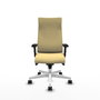 Piqueras Y Crespo Fauteuil Albacete en Similicuir Crème avec Mécanisme Synchrone et Accoudoirs 2D