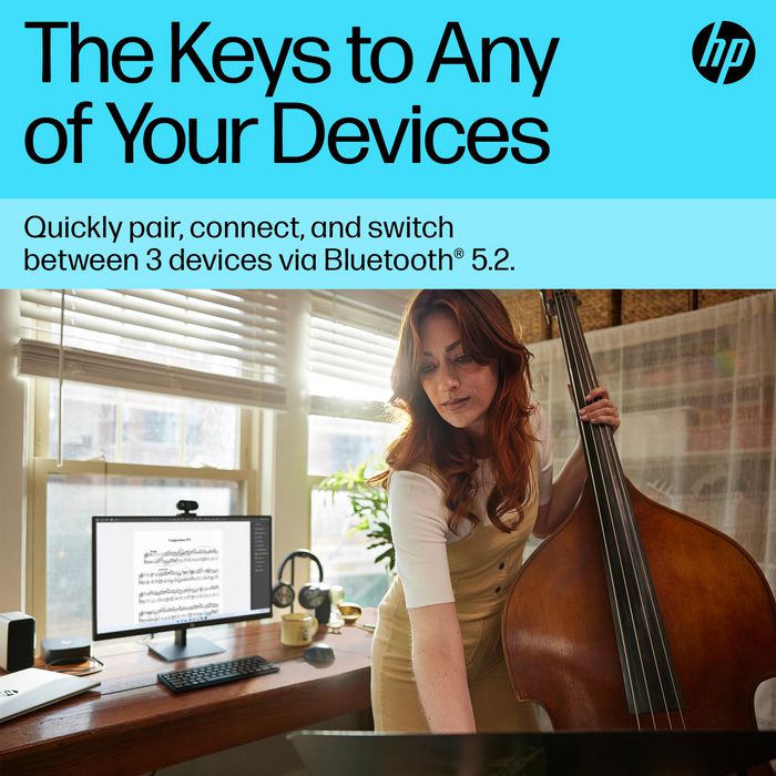 HP 355 Compact Multi-Device Keyboard Noir