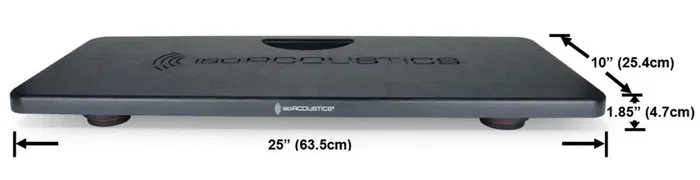 IsoAcoustics Stage 1 Board – Plateforme d'isolation portable pour amplificateurs guitare/basse, claviers et subwoofers