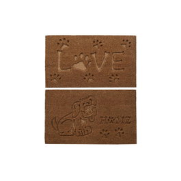 Paillasson DKD Home Decor Marron Caoutchouc Coco (75 x 45 x 2,3 cm) (2 Unités)