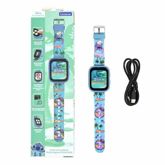 LEXIBOOK Montre intelligente Stitch avec caméra et carte mémoire 8 Go