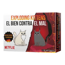 Asmodee Exploding Kittens Good vs Evil - Jeu de cartes explosif pour famille - Version espagnole (EKIEK01ES)