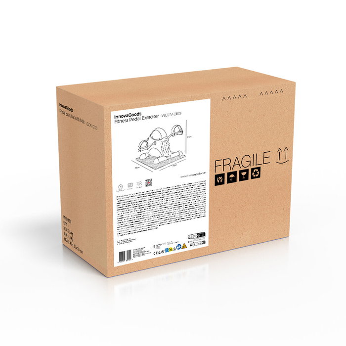 Pédalier statique pour bras et jambes avec tapis Velora 2100 InnovaGoods