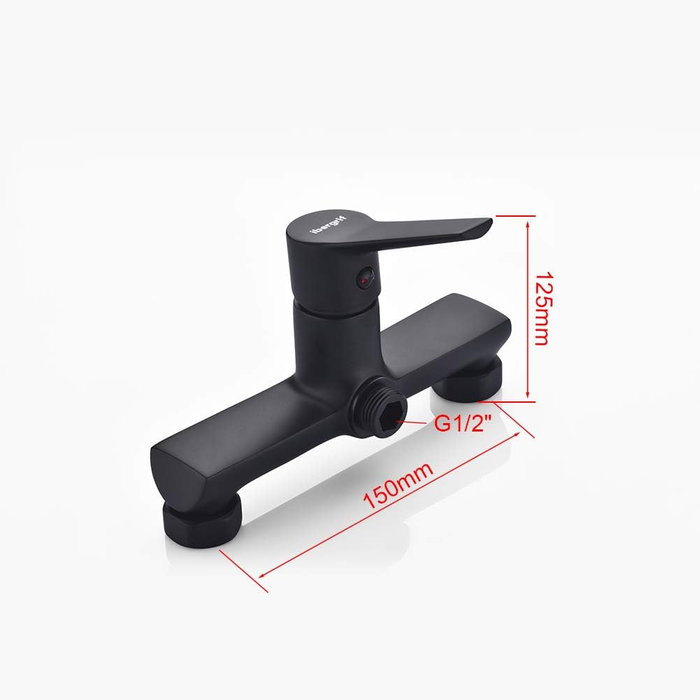IBERGRIF Mitigeur monocommande de douche Ibiza noir M12007B