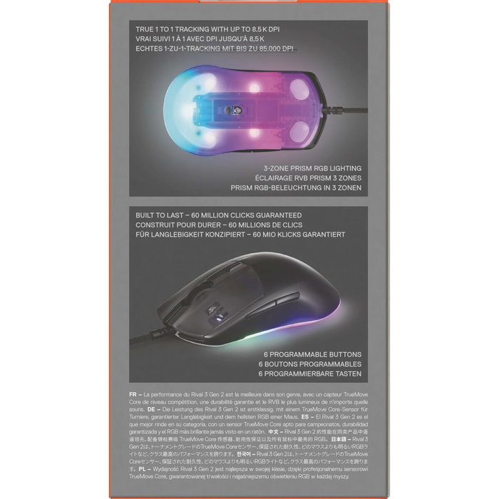 Souris SteelSeries 62515 Noir 8500 dpi Souris SteelSeries 62515 Noir 8500 dpi