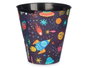 Pincello Papier Peint Corbeille Plastique Ronde Motif Espace 27x28x27 cm 10 L (Set de 24)