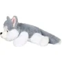 Gipsy Toys Peluche Chien Husky Floppy Choopy 22 cm - Texture Poil Long et Court Réaliste - Gris et Blanc