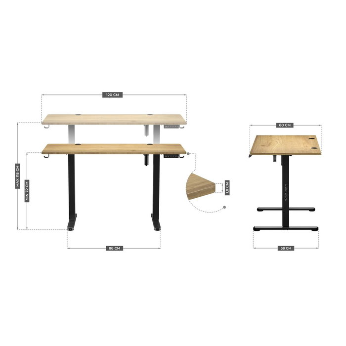 Bureau Mark Adler MA-LEADER 7.0 Noir Bronze
