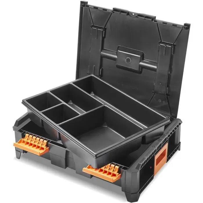 TOOD Insert Compartimenté 5 Cases Fixes pour Coffret Professionnel - 40x30x7 cm - Emboîtable