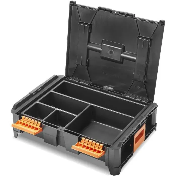 TOOD Insert Compartimenté 5 Cases Fixes pour Coffret Professionnel - 40x30x7 cm - Emboîtable