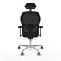 Piqueras y Crespo Chaise de Bureau avec Appui-tête 3D086G1 Bleu