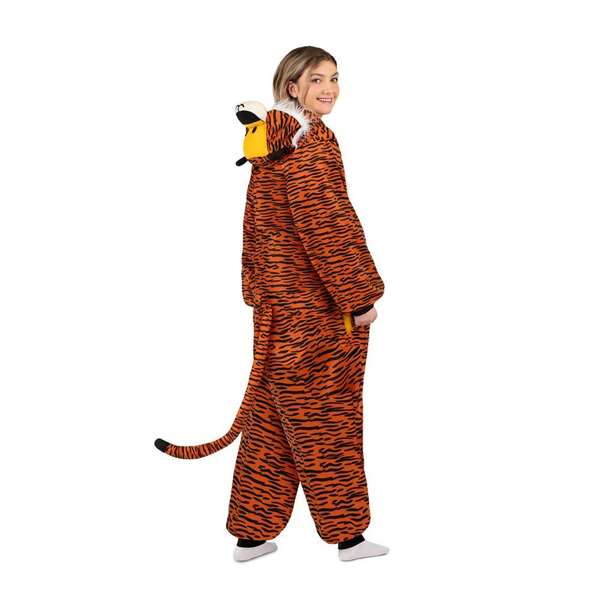 My Other Me Déguisement Tigre Adulte Pyjama Kigurumi avec Capuche et Queue, Taille M, Orange