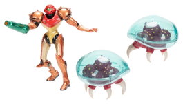 Jakks Pacific World of Nintendo pack de 3 figurines Metroid Samus Bounty Hunter 6 cm