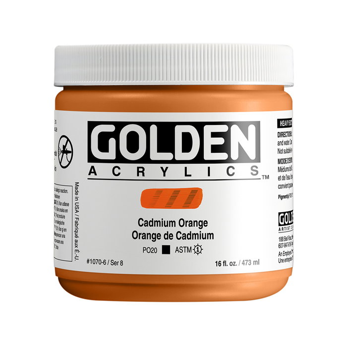 Golden Peinture Acrylique Heavy Body Orange Cadmio 473 ml Golden Peinture Acrylique Heavy Body Orange Cadmio 473 ml