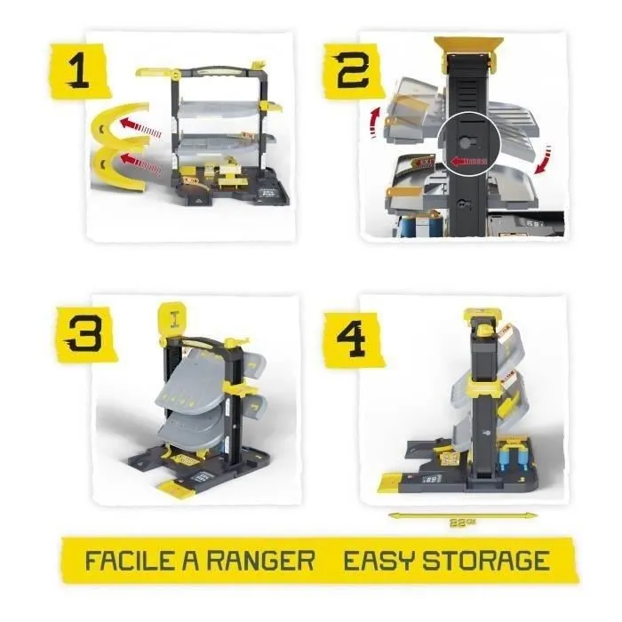 Majorette Garage City Flex avec 5 Véhicules - Station de Lavage, Pompe à Essence, Atelier - Jeu de Construction Français pour Enfant dès 3 Ans Majorette Garage City Flex avec 5 Véhicules - Station de Lavage, Pompe à Essence, Atelier - Jeu de Construction Français pour Enfant dès 3 Ans