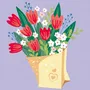 Ravensburger 25518 - Kit Peinture par Numéros Adulte 'Bouquet de Tulipes' 20x20 cm, Loisir Créatif et Détente, Dès 12 ans
