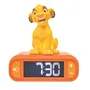 Lexibook Reveil Veilleuse Digital Simba - Reveil 3D Lumineux et Sonore pour Enfants avec 6 Sonneries, Ecran LCD Retro-éclairé et Fonction Snooze - Jaune
