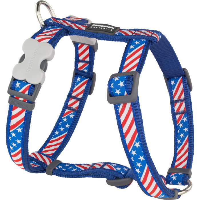 Harnais pour Chien Red Dingo STYLE US FLAG 45-66 cm 36-59 cm Harnais pour Chien Red Dingo STYLE US FLAG 45-66 cm 36-59 cm