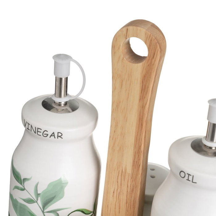 BigBuy Home Ensemble salière et poivrier GREENS Blanc Vert Bois Grès 4 Pièces BigBuy Home Ensemble salière et poivrier GREENS Blanc Vert Bois Grès 4 Pièces