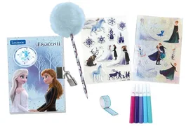 Lexibook - Journal intime électronique Reine des Neiges à effets lumineux avec cadenas, stickers, crayon et feutres - 100 pages - Pour enfants dès 3 ans