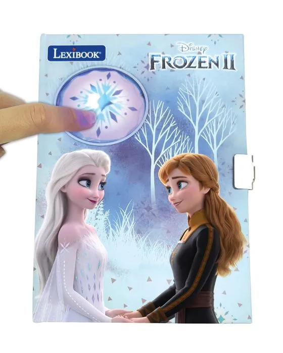Lexibook - Journal intime électronique Reine des Neiges à effets lumineux avec cadenas, stickers, crayon et feutres - 100 pages - Pour enfants dès 3 ans Lexibook - Journal intime électronique Reine des Neiges à effets lumineux avec cadenas, stickers, crayon et feutres - 100 pages - Pour enfants dès 3 ans
