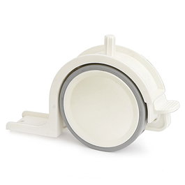 Q&Q Rueda Nido Toscana en Plastique, Blanc, Epaisseur 30 cm avec Frein