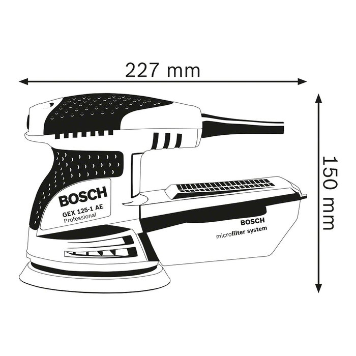 Bosch Professional GEX 125-1 AE
