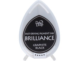 Tsukineko Tampon encreur BRILLIANCE noir graphite effet nacré
