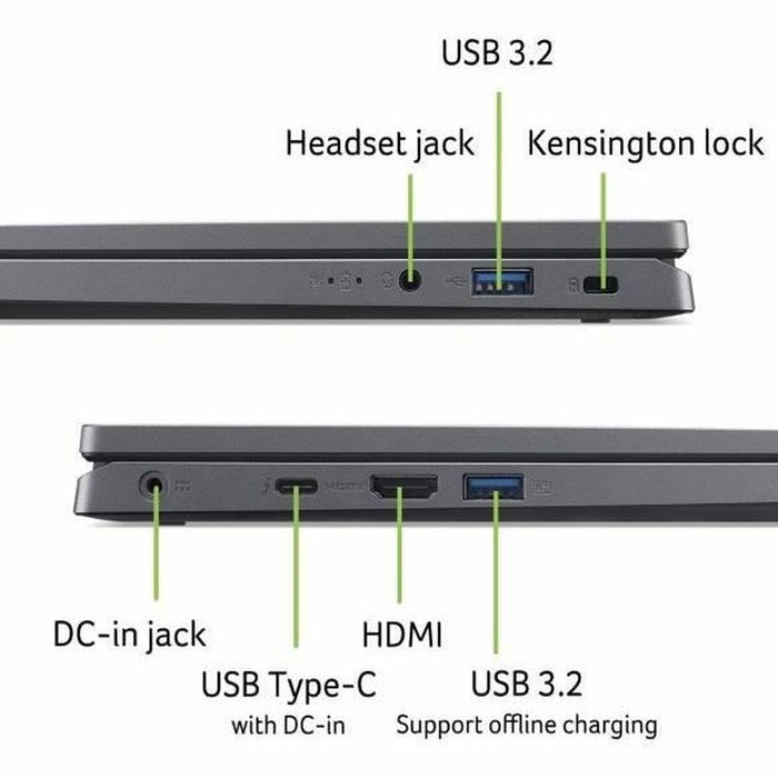 Acer Aspire A14-51M-51KY - 14'' WUXGA IPS - Intel Core 5 120U - 16 Go RAM - 1 To SSD - Gris