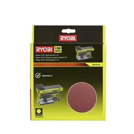 Ryobi - Lot de 10 disques abrasifs autoagrippants diamètre 150 mm grain 80 SD150A10 pour ponceuse stationnaire à bande et à disque RBDS4601G
