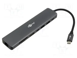 GOOBAY Hub USB 8 ports avec lecteurs de cartes SD/microSD et ports USB