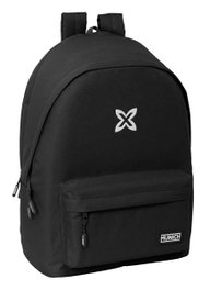 Safta Munich Basics Sac à dos double pour ordinateur portable 15,6 pouces avec port USB de charge, Noir, 31 x 44 x 18 cm