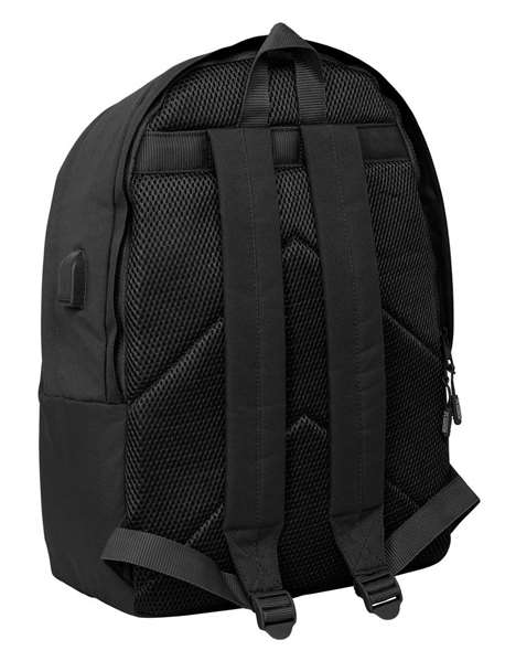 Safta Munich Basics Sac à dos double pour ordinateur portable 15,6 pouces avec port USB de charge, Noir, 31 x 44 x 18 cm