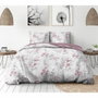 Home Linge Passion Parure de couette Pompadour Blanc et Vieux Rose, 240x260 cm