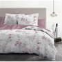 Home Linge Passion Parure de couette Pompadour Blanc et Vieux Rose, 240x260 cm