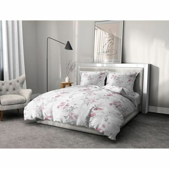 Home Linge Passion Parure de couette Pompadour Blanc et Vieux Rose, 240x260 cm Home Linge Passion Parure de couette Pompadour Blanc et Vieux Rose, 240x260 cm