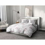 Home Linge Passion Parure de couette Pompadour Blanc et Vieux Rose, 240x260 cm