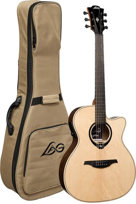 LAG HV30ACE Guitare Acoustique Auditorium HyVibe H2 Cutaway