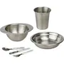 Thermobaby - Pack Repas Enfant en Inox sans BPA - Gobelet, Bol, Assiette Creuse et Set de Couverts - Pour Crèche, Maison ou Sortie - Sain et Durable