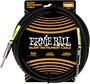 Ernieball Câble Instrument Silent Jack-Jack SS 3 m Noir - Haute Fidélité avec Interrupteur Silencieux, Blindage 95%