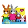 JEMINI Coffret Peluche Trotro et sa Famille (Trotro 15 cm, Maman Anna 23 cm, Papa Dada 23 cm, Soeur Zaza 11 cm) - Peluches Multicolores pour Enfant dès 3 Ans